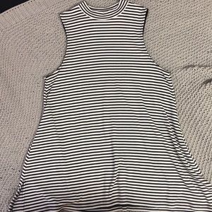 Black & White striped halter top, size medium.